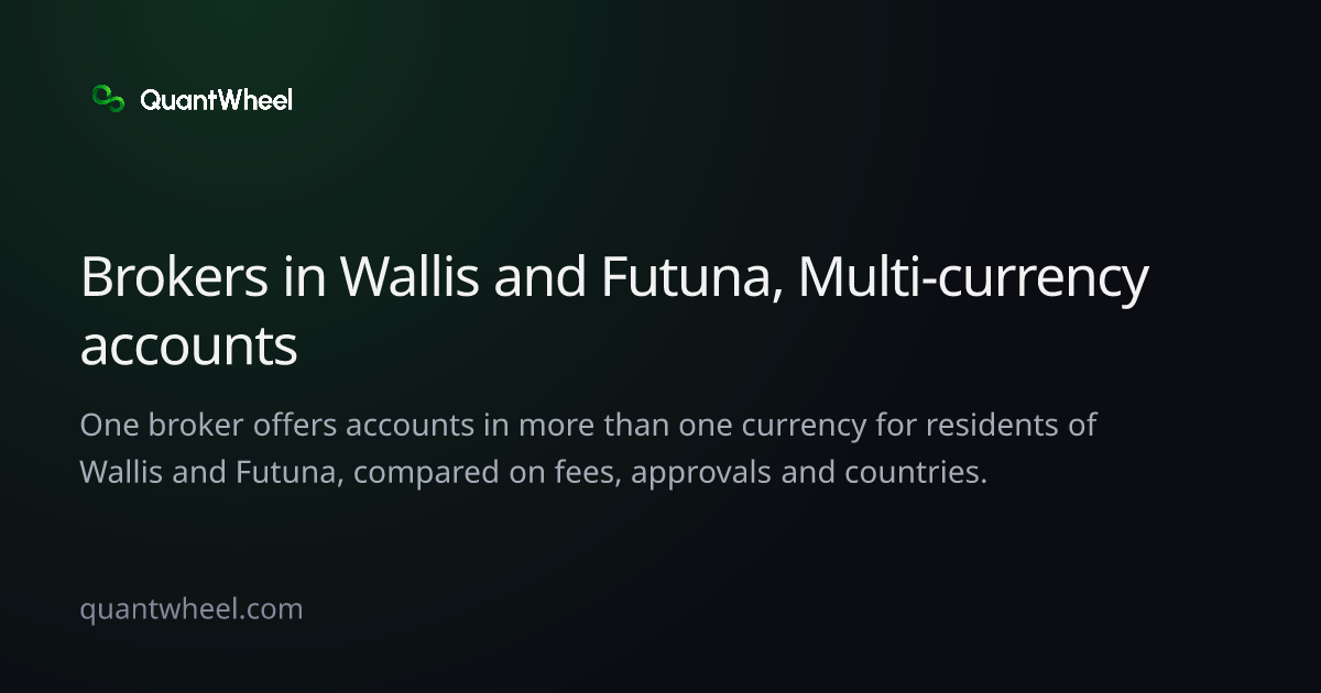The share card of Options brokers in Wallis and Futuna with multi-currency accounts
