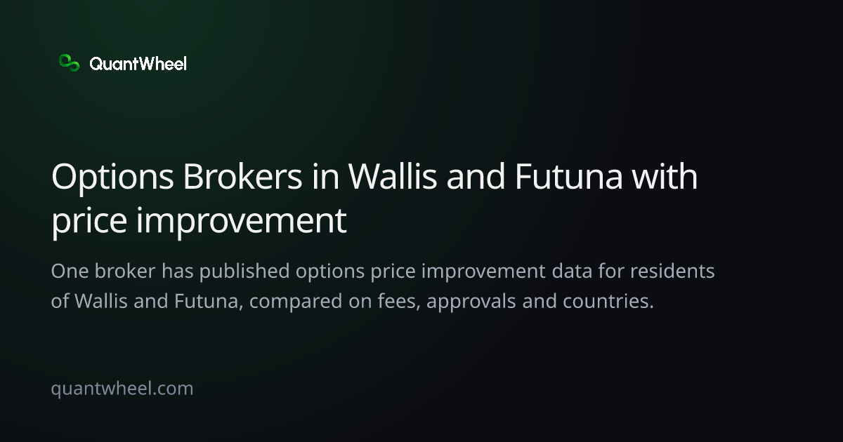 The share card of Options brokers in Wallis and Futuna with price improvement