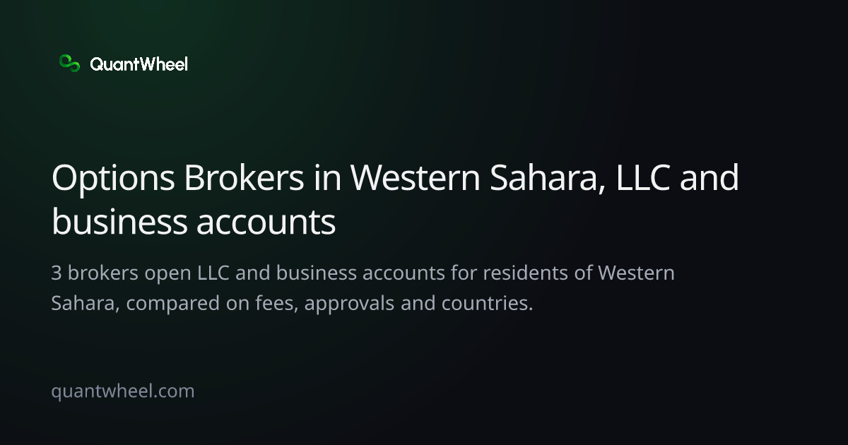 The share card of Options brokers in Western Sahara for LLC and business accounts