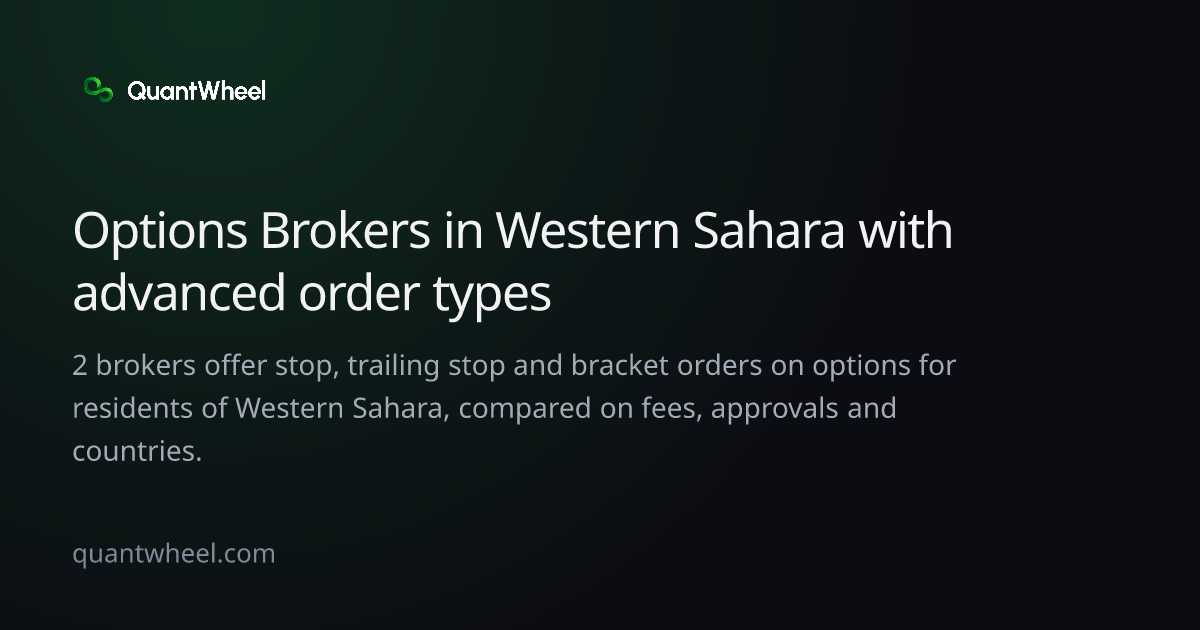 The share card of Options brokers in Western Sahara with advanced order types