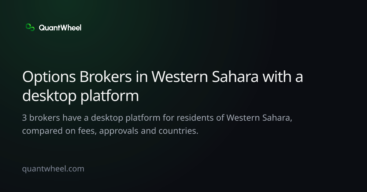 The share card of Options brokers in Western Sahara with a desktop platform