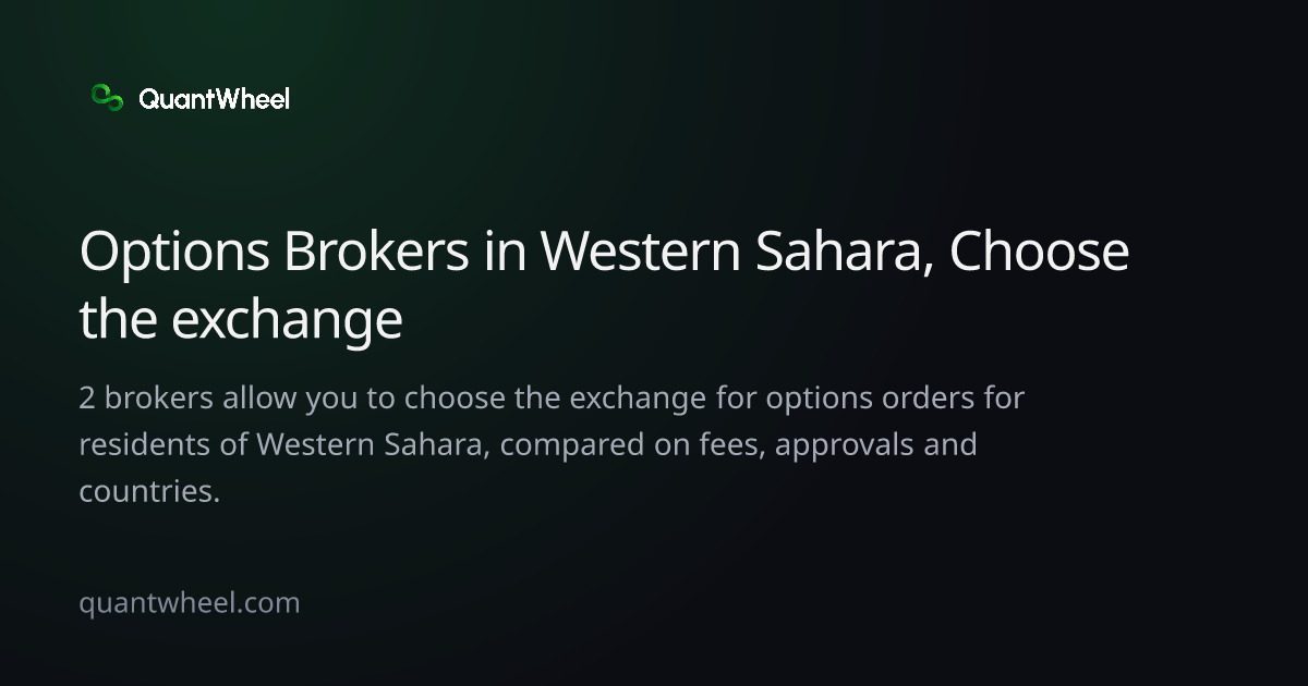 The share card of Options brokers in Western Sahara that let you choose the exchange