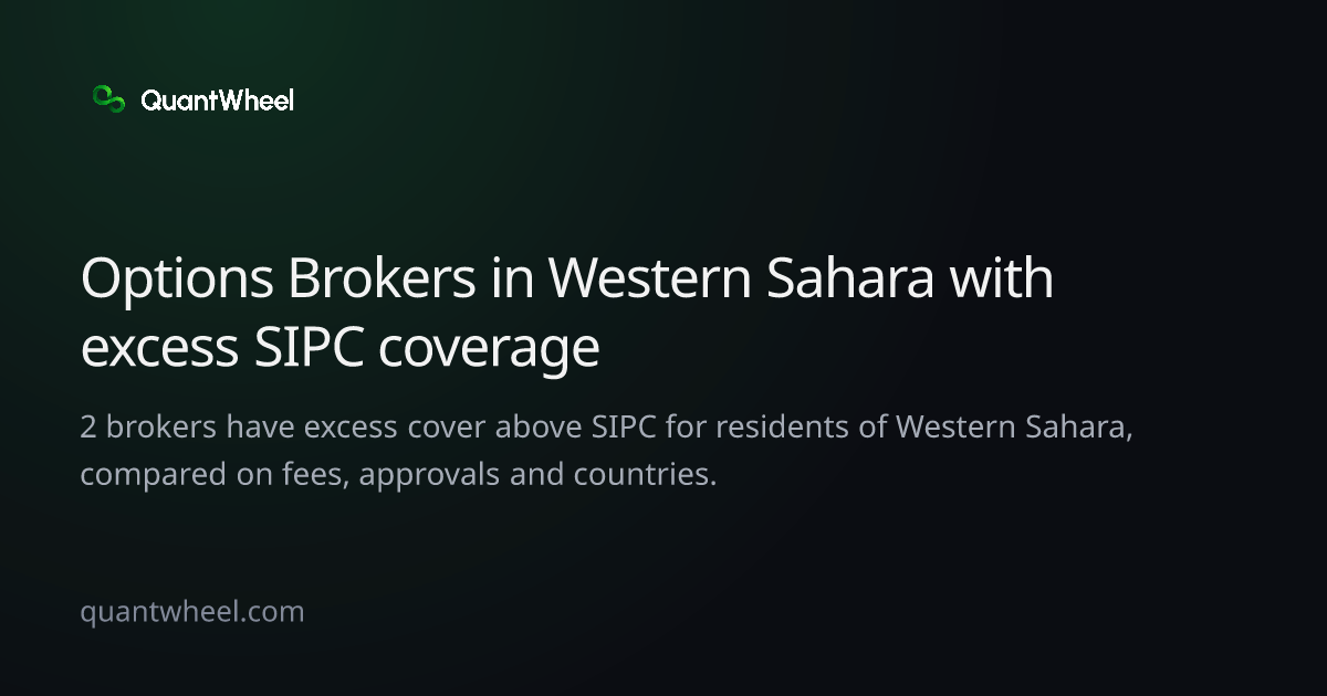 The share card of Options brokers in Western Sahara with excess SIPC coverage