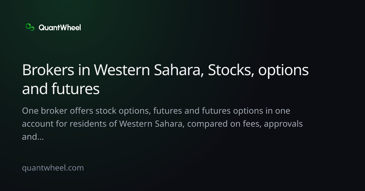 The share card of Options brokers in Western Sahara with options and futures in one account