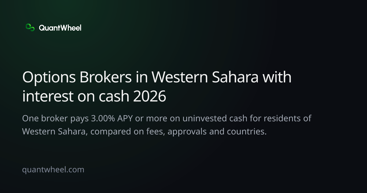 The share card of Options brokers in Western Sahara with interest on cash
