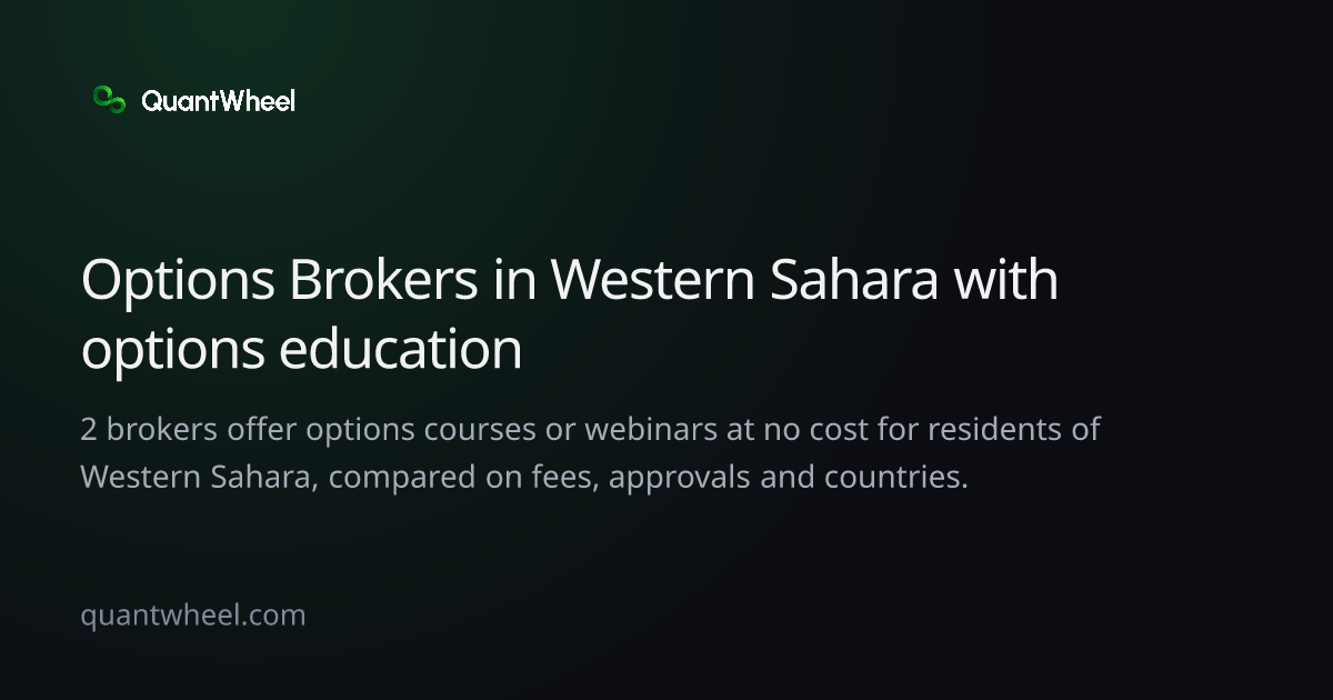 The share card of Options brokers in Western Sahara with options education