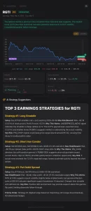 Free mispriced earnings analysis for RGTI showing underpriced implied move, GEX pinning, and strategy/approach suggestions 